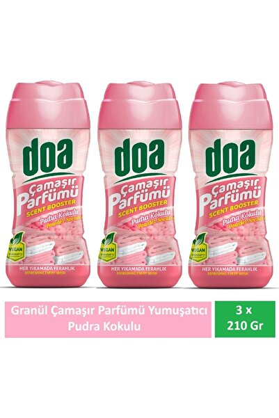 Doa Granül Çamaşır Parfümü Pudra Kokulu 3 x 210 gr – Kalıcı Çamaşır Kokusu