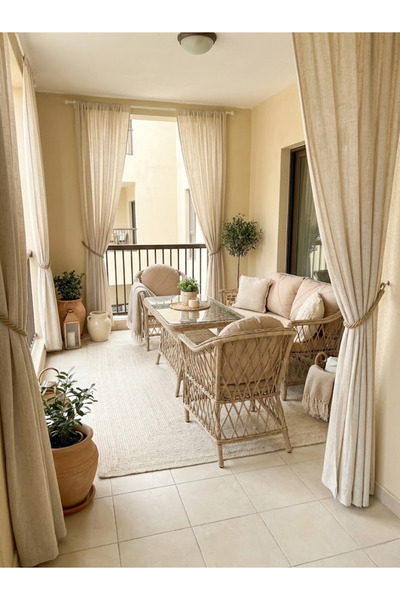 STARTEK Liva Midi Üçlü Rattan Bahçe ve Balkon Oturma Grubu