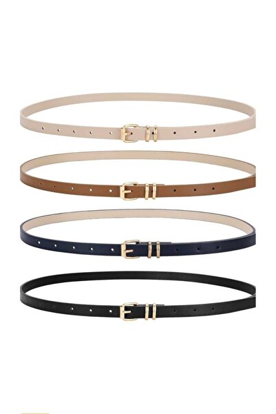 beltavora 4lü set ince gold tokalı kemer