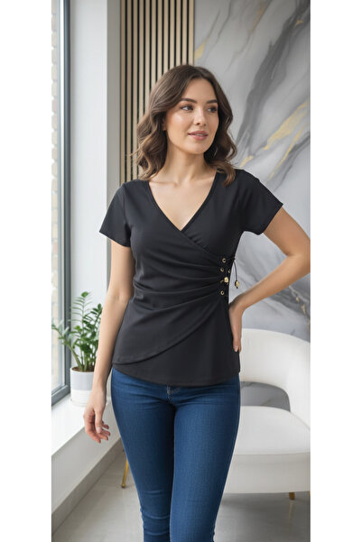 HR New Days Kadın kuş gözü detaylı bluz