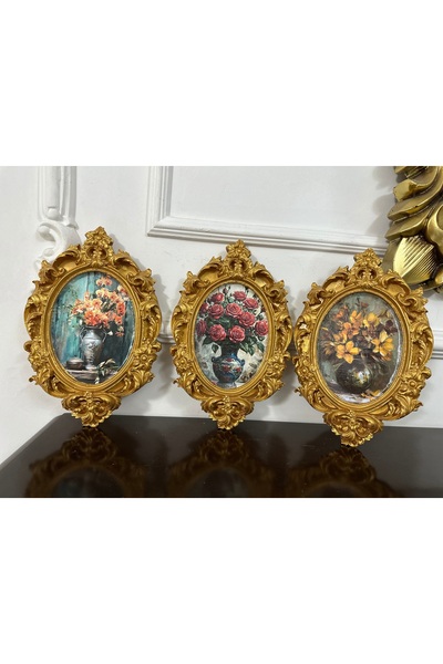 busraconcept Set de 3 tablouri decorative personalizate, realizate manual, 26cm
