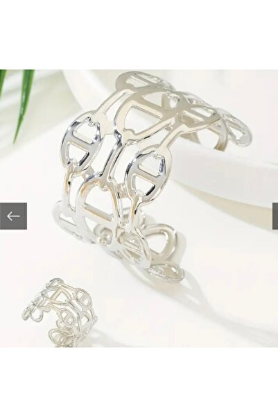 FA.accessories Bracelet and ring set, silver, open size, adjustable, stylus, ...