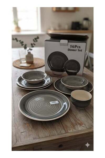 AZOZ MERCHLY 16-Piece Ceramic Dinner Set