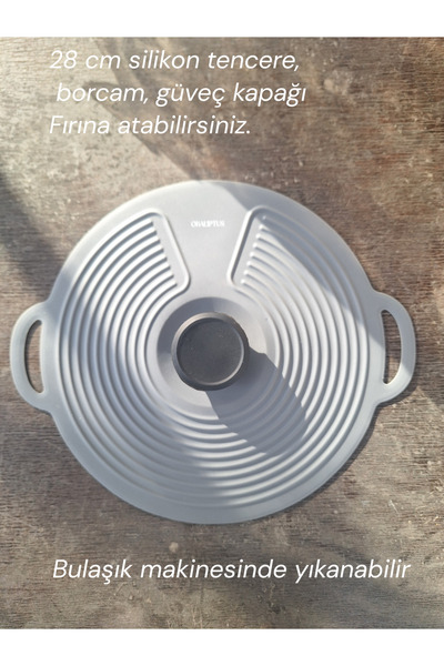 EMPA A V M 28 cm silikon tencere, borcam, güveç kapağı