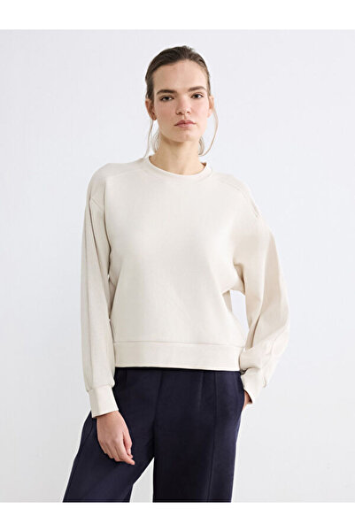 LC Waikiki Rmz Gi̇yi̇m Farkiyla Zero Roba Collar Loose Fit Women's Sweatshirt