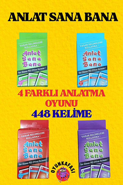 OYUNKAFASI 4 FARKLI ANLAT SANA BANA OYUNU-448 FARKLI KELİME