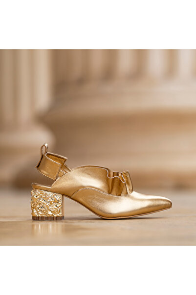 CONDUR by alexandru Women's Shoes with Thick Heels Divine Gold - 39