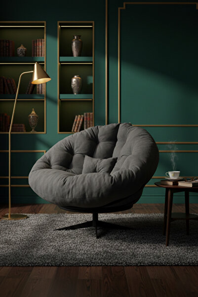 AVYNA Contemporary Elite™ 360 Derece Döner Mekanizmalı Berjer Tekli Koltuk, Y...