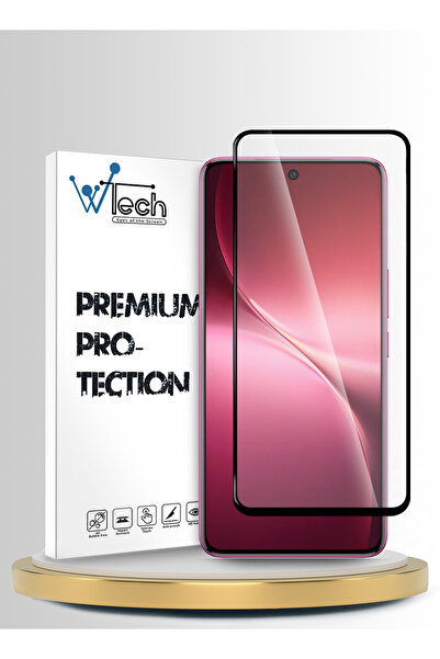 Wtech vivo V60 Lite 4G/5G 2025 Premium E2E Series Full Glue Full Cover Temper...
