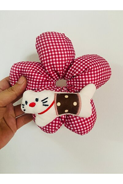 synshop Kawai Kedi Flower Puff Floral Fluffy Scrunchies Large Rubber Bun Hair...