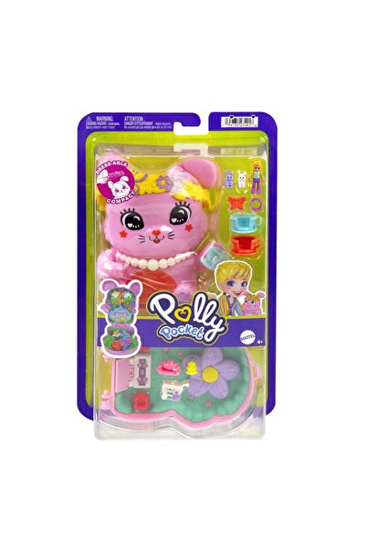 mattel Polly Pocket Party Bunny Animal Bag Set With Accessories