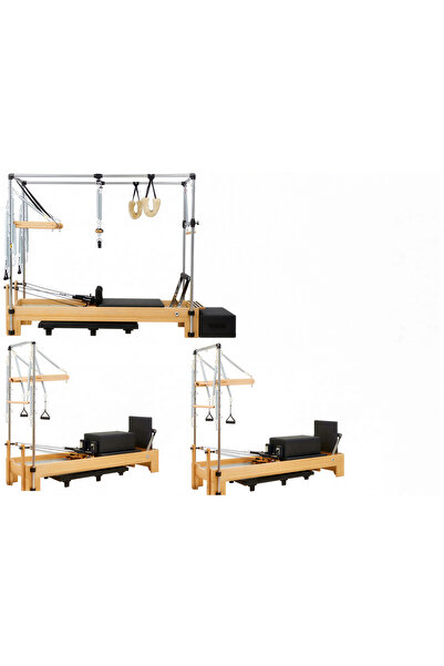 RN Combo Cadillac ve 2 Adet Tower Reformer Stüdyo Paket 1. Sınıf Kayın Ağacı