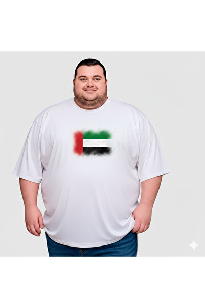 sngl Men's Plus Size Short Sleeve Uae Flag Printed T-Shirt 3XL 4XL 5XL 6XL 7X...