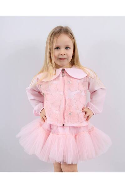 Mini Me Kids Boutique Özel Tasarım Bebe Yaka Gömlekli Tütü Etekli Takım