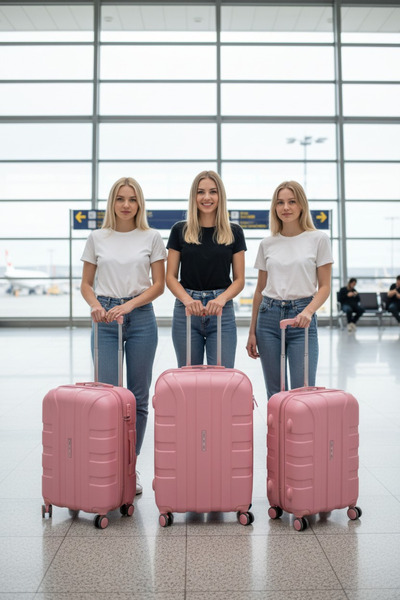 IVS 3, lü Set Kırılmaz Polipropilen Silikon Valiz Bavul Seyahat Çantası