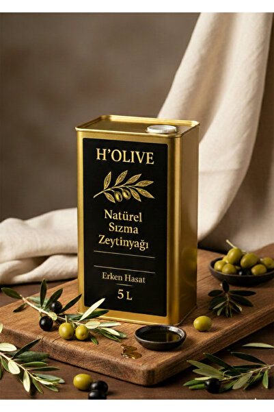 H'Olive Erken Hasat Natürel Sızma Zeytinyağı 5 Litre 0.3 Asit