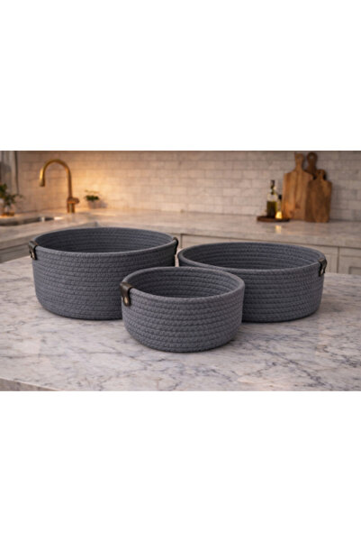 Generic Luxury Fabric Basket Set 3 Pieces