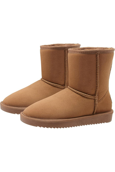 Groutpro Women's lightweight fur-lined winter boots, brown 37