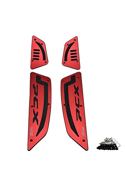 YSGMOTOPARTS Honda Pcx 125 2025-2026 Basamak Paspas Seti Metal Modifiye Kırmı...