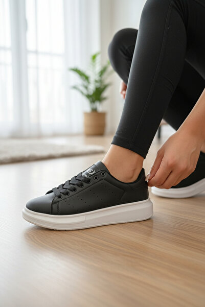 enoch Women's Black Platform Sole Sneaker Orthopedic Daily Comfortable Sports...