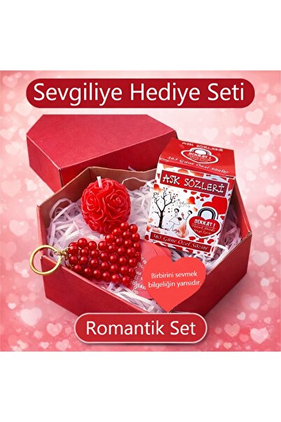 E-Hediyeci Kalpli Kutuda Sevgiliye Hediye Seti - Sevgiliye Hediye Kutusu, Sev...