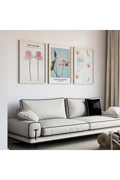 Artiera Σετ ζωγραφικής 3 τεμαχίων με μινιμαλιστικό ξύλινο πλαίσιο τέχνης Rose...