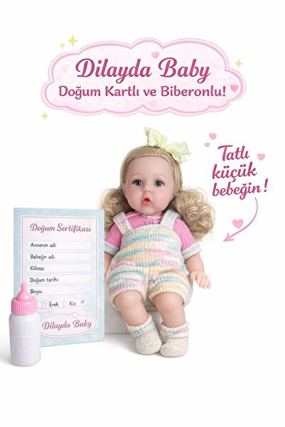 ZİVENTA 30CM Gerçekçi Et Bebek Aksesuarlı Gerçek Bebek Hissi %100 Silikon Yum...