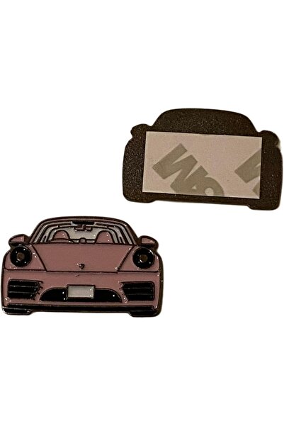 golden pineapple ملصق معدني لسيارة رياضية - وردي