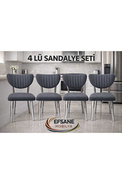 Efsane i.E.G ELMA SANDALYE 4 ADET SALON MUTFAK YEMEK ODASI SALON BALKON BAHÇE...