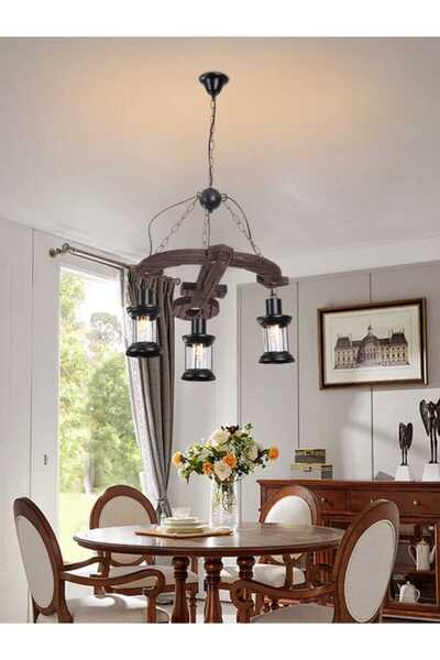 best power Heritage Classic Chandelier 6613-4 with 3 Lamps, Adjustable Length...