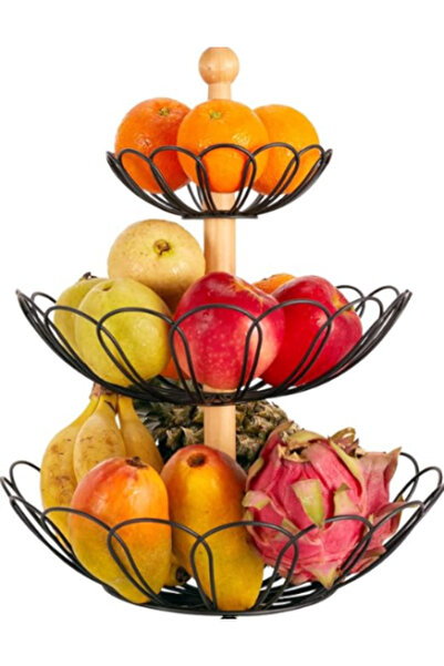 Generis حامل سلة فواكه بثلاثة طبقات