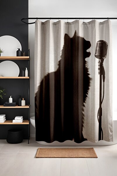 EVPANYA Bathroom Curtain, Ezgi Patterned Shower Curtain, Bathtub Curtain 175X...