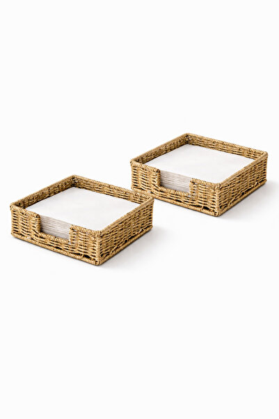 Tuppee Σετ 2 θήκες για χαρτοπετσέτες από ρατάν 17,5x17,5x6,5 εκ. – Διακοσμητι...