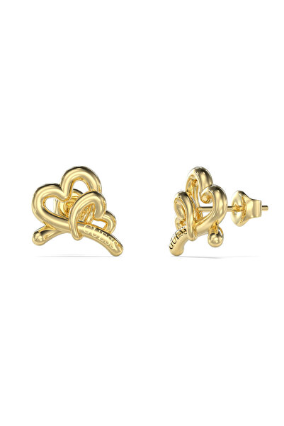 Guess 14mm embraced hearts studs