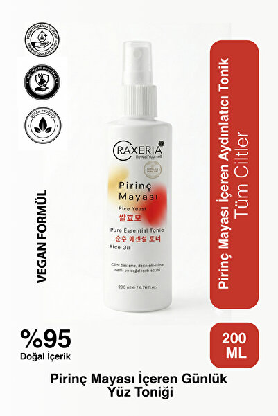 raxeria Pirinç Mayası Aydınlatıcı Tonik Leke Karşıtı, Beyazlatıcı & Renk Eşit...