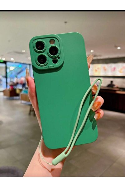 MİRAZ TASARIM حافظة هاتف آيفون 14 برو ماكس باللون الأخضر العادي