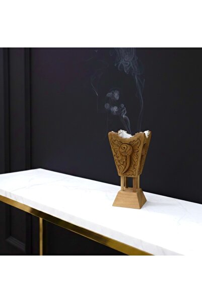 HomeNew مبخرة خشبية منحوتة يدوياً - لمسة تراثية عصرية ( C25 )