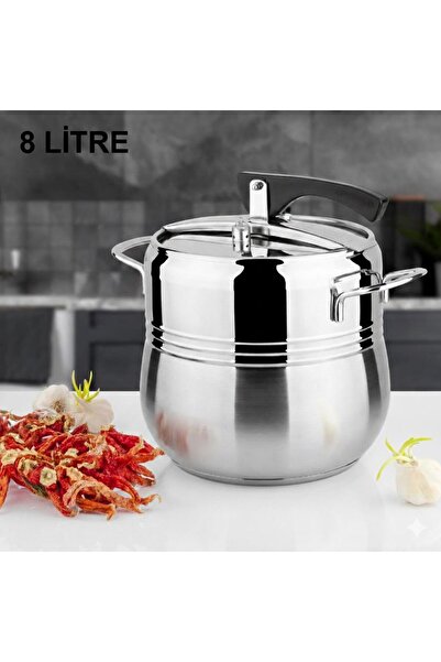 Altabi Classic Pressure Cooker - 8 Liter Casserole Model (Stainless Steel) - ...