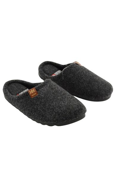 GEZER Men's Winter Felt Anthracite House Slippers