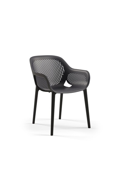 Tilia Atra Polipropilen Kollu Sandalye Siyah Antrasit - Bahçe, Balkon, Dış Me...