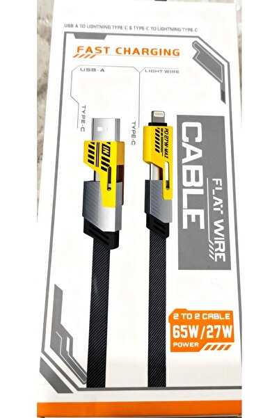 FLAT Hızlı şarj kablosu 4 uçlu