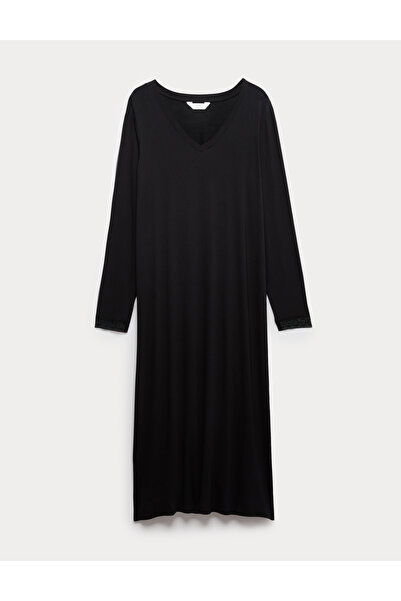 Marks & Spencer Dantel Detaylı Uzun Gecelik