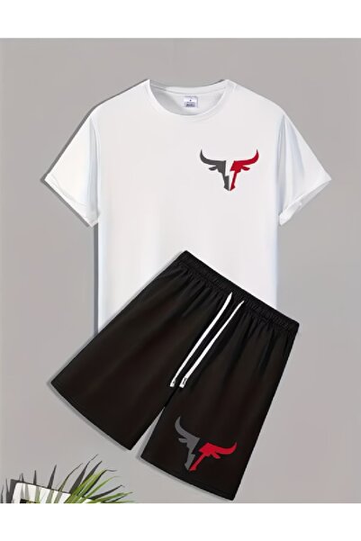 PENTHİLUS Men's Top-Bottom Set - Men's Oversize T-Shirt and Shorts Set