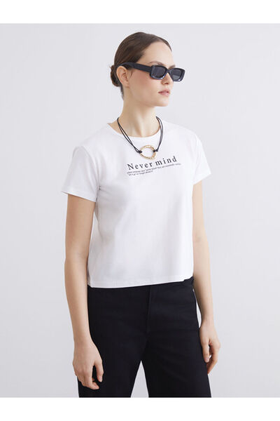 LC Waikiki White Crew Neck Women's T-Shirt