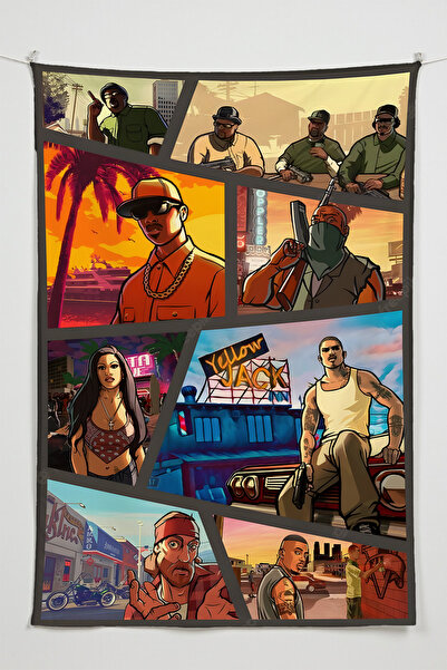 Charmbi GTA San Andreas – Ύφασμα υψηλής ποιότητας με θέμα χαρακτήρες ταινιών ...
