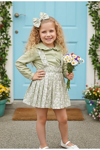 Tinypeople Girls' festive floral skirt and shirt set girls' summer skirt and ...