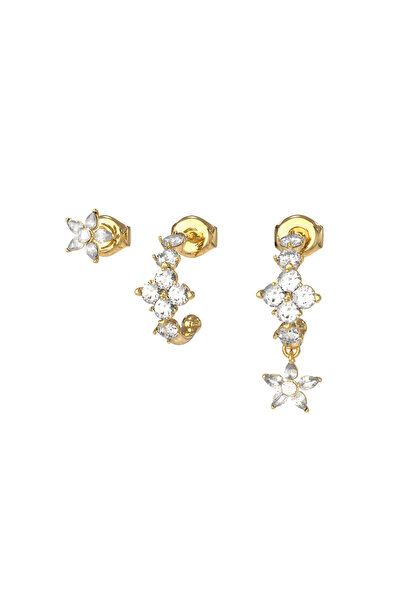 Guess Crystal flowers set earrings
