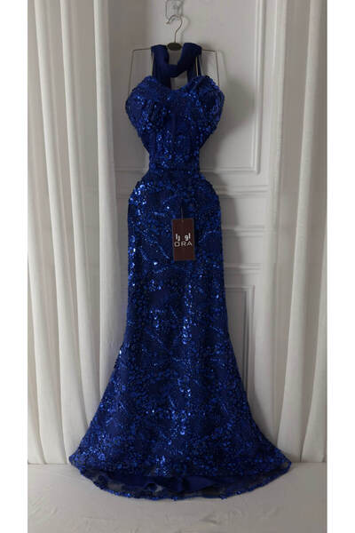 Ora Navy blue evening dress