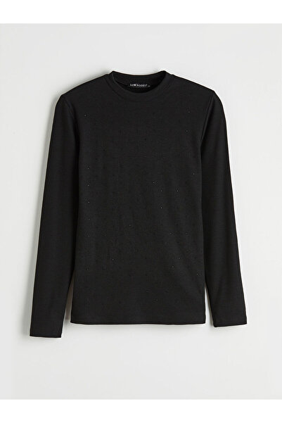 LC Waikiki عروض الموسم الجديد من GULIS GYM تي شيرت نسائي أسود برقبة دائرية وح...