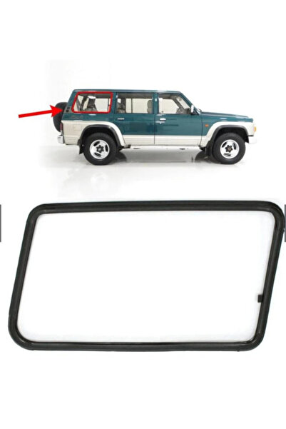 Nissan تزيين السيارة بالليزر، مطاط، نافذة جانبية يمنى، دورية صالون 1989-1997